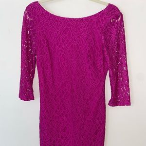 Lace Purple Womens Dress 3/4 sleeves